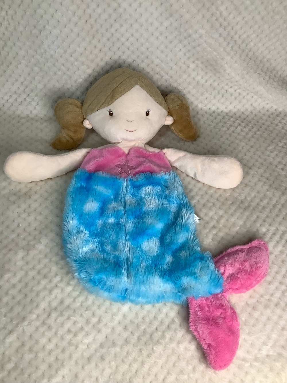 Baby GANZ Plush Millie Mermaid Lovey Flat A Pat Doll Snuggler Lovey Security Toy - Picture 3 of 11